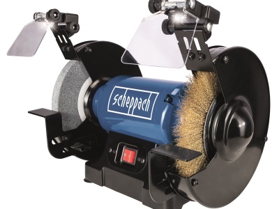 Scheppach SM 200 LB - dvoukotoučová bruska - kotouč/kartáč