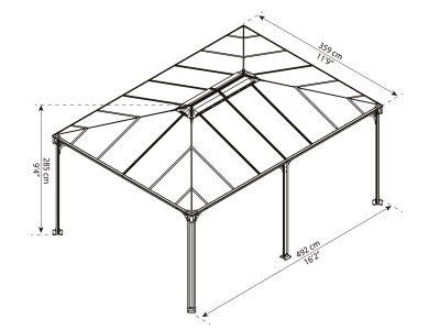 Palram - Canopia Martinique 5000 - zahradní hliníkový altán