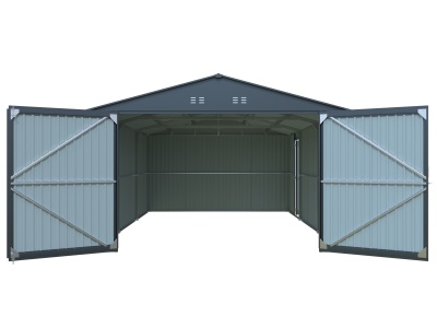 Riwall PRO RMCG 20x13 Anthracite - kovová garáž 3,8 x 6 m se sedlovou střechou Antracit