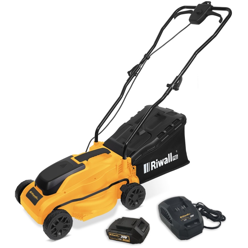 Riwall PRO RALM 3320i set - akumulátorová travní sekačka + 1x 4Ah baterie + 1x nabíječka 20 V