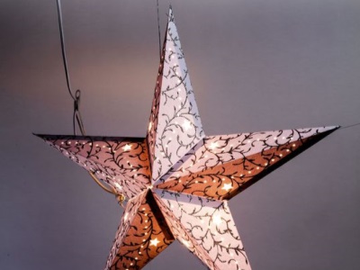 Hvězda svítící LED papírová