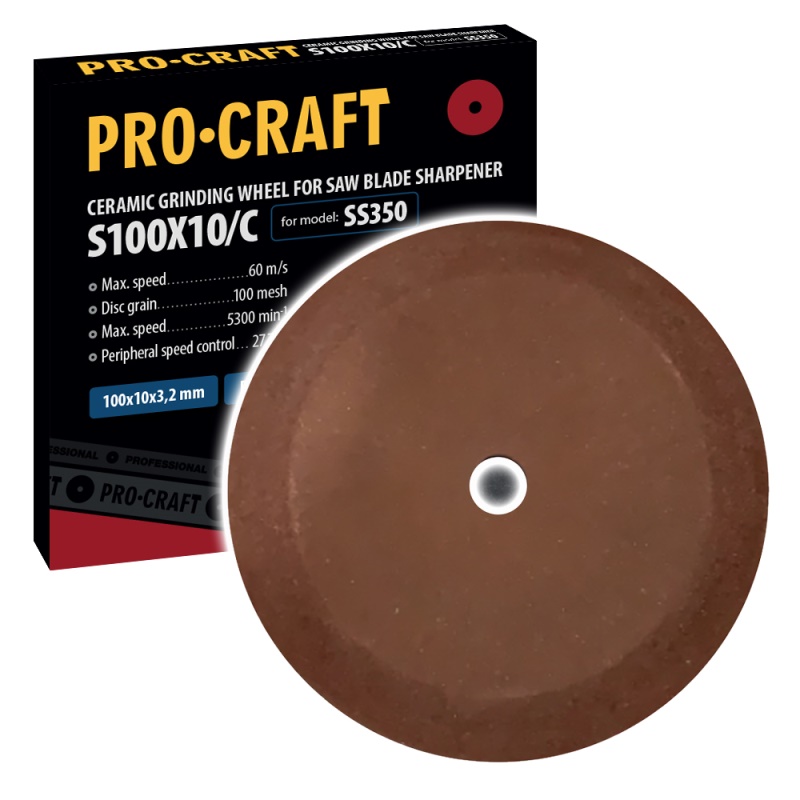 Brusný kotouč pro ostřičku pilových kotoučů Procraft S100X10/C /SS350