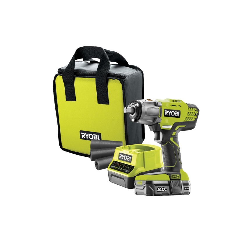 Ryobi R18IW3-120S - aku 18V rázový utahovák ONE+ s 2Ah baterií a nabíječkou