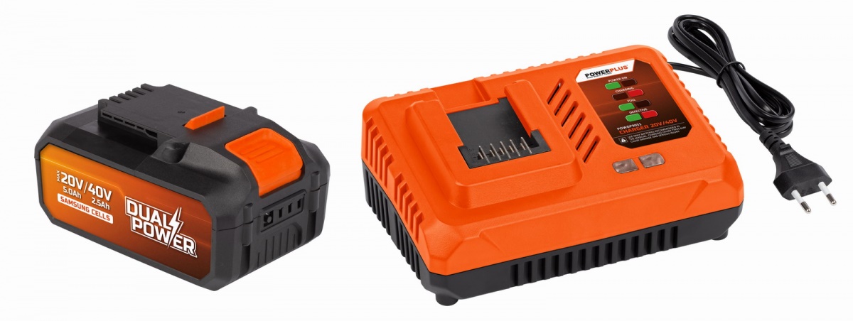 POWDP9064 - Nabíječka 20V/40V  plus  Baterie 40V LI-ION 2,5Ah