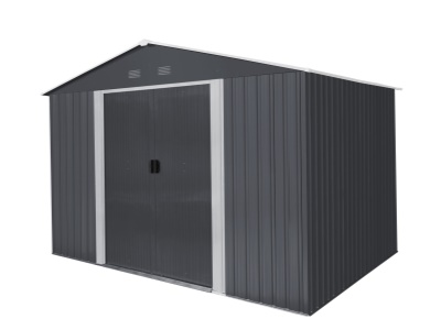Riwall PRO RMSA 8x10 Anthracite - zahradní domek kovový 3 x 2,4 m se sedlovou střechou antracit