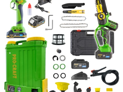 Aku zahradní sada: postřikovač AS20-12, nůžky ES28Li a pilka PKA32Li