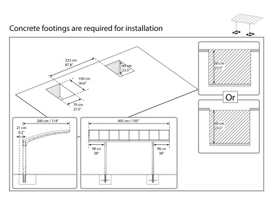 Palram - Canopia Arizona 5000 - hliníkový přístřešek pro auto s obloukovou střechou