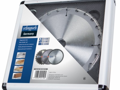 Scheppach Sada 3 pilových kotoučů TCT ( 210 x 30 x 2,6 mm, 24/48/60 Z ) - pro HS 81 S / HS 80 / HM 210 L