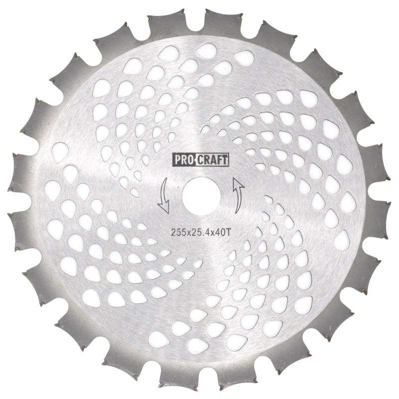 Nůž křovinořezu (D255*25.4) 40Т (oboustranný) PROCRAFT