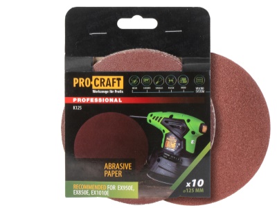 Brusný výsek (papír) 10 ks.  Procraft К125.40