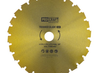 Nůž křovinořezu (kotouč) (D230*25.4) 26T PROCRAFT