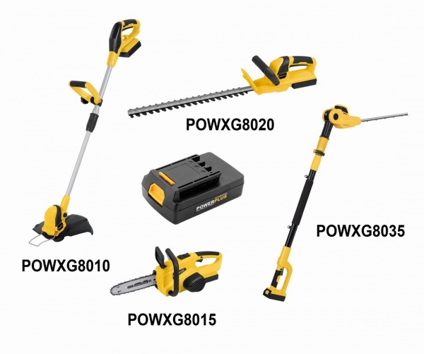 POWXG8035LI - AKU Teleskopický plotostřih 18V LI-ION