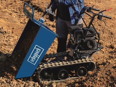 Scheppach DP 4500 - pásový přepravník 400 kg s mechanickým sklápěním korby