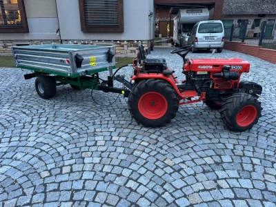 Hydraulicky sklopný vozík za malotraktor HT15
