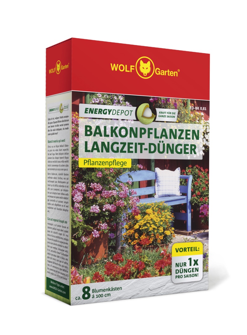 Dlouhodobé hnojivo na balkonové rostliny Wolf Garten ED-BK 0,81  