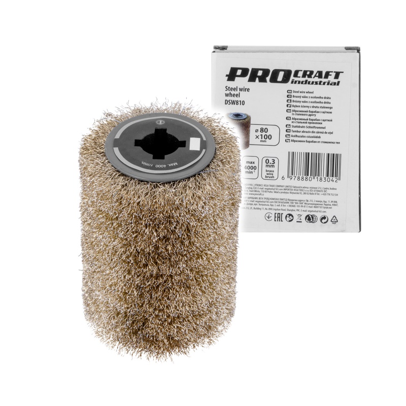 Brusný válec z ocelového drátu Procraft DSW810