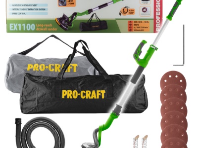 Bruska na sádrokarton s vysavačem  Procraft EX1100