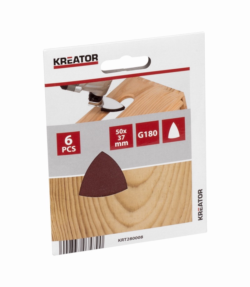 KRT280008 - Brusný papír 50mm prstového tvaru G180 6ks