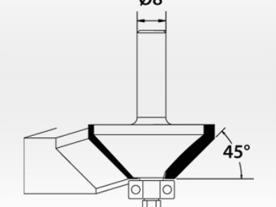 KRT060135 - Fréza na lišty s ložiskem