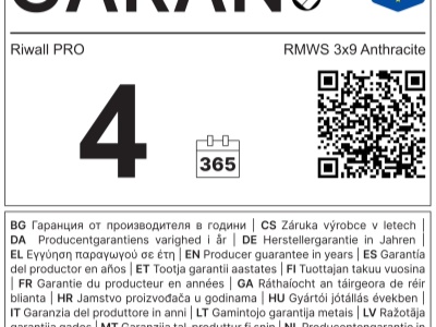 Riwall PRO RMWS 3x9 Anthracite - přístřešek na dřevo s kůlnou 2,7 x 1,6 m s pultovou střechou antracit