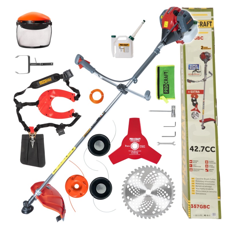 Benzínový křovinořez Procraft 357GBC