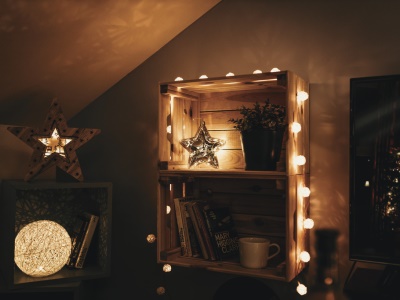 Hvězda mini Stříbrná Crystal