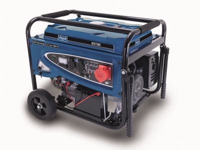 Scheppach SG 7300 - Rámová elektrocentrála 5500 W s regulací AVR a elektrostartem