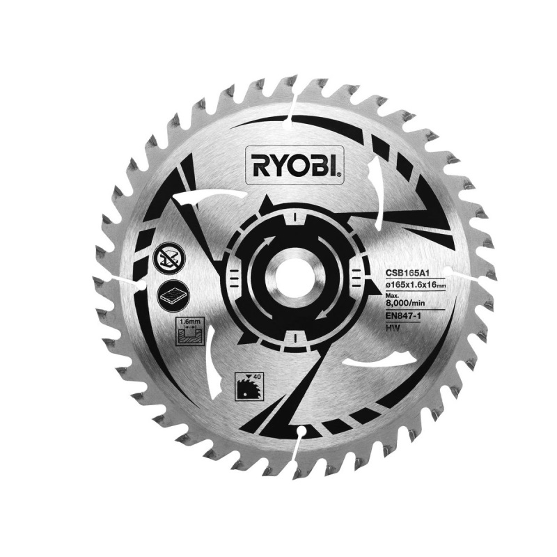 Ryobi CSB165A1 - pilový kotouč pr. 165/16mm, 40z. pro pily R18CS