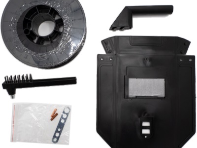 Sada svářecí poloautomatický invertor SPI-320 s úhlovou bruskou PW2450 + drát FW81 + kukla + magnet