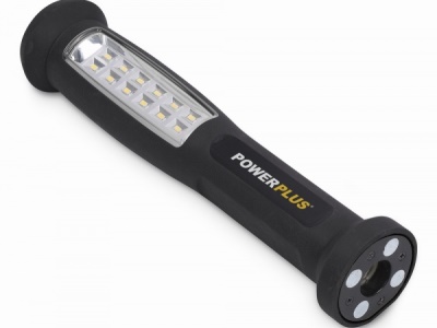 POWLI422 - LED ruční svítilna (baterka) 3W  plus  6W pogumovaná