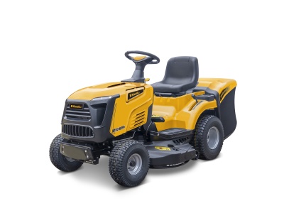 Riwall PRO RLT 102 HRD TWIN - dvouválcový travní traktor 102 cm se zadním výhozem a hydrostatickou převodovkou