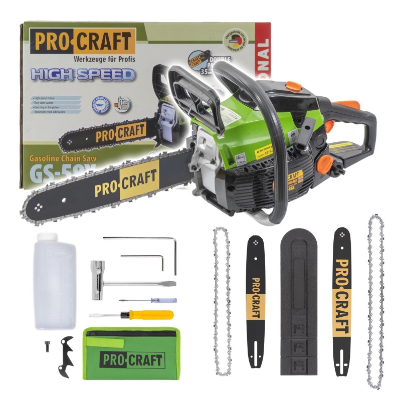 Benzínová řetězová pila Procraft GS-58X