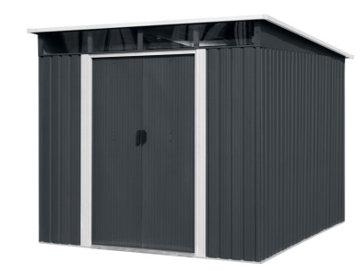 Riwall PRO RMSP 9x8 Anthracite LUX - zahradní domek kovový 2,4 x 2,8 m s pultovou střechou antracit