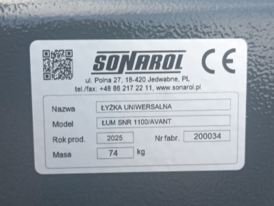 Univerzální lžíce LUM SNR 1100 AVANT