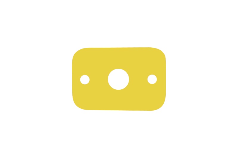 Deska plavecká Obdélník 300x200x38 mm - žlutá