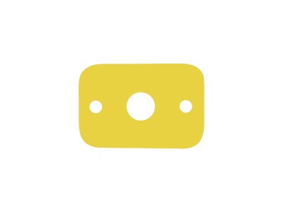 Deska plavecká Obdélník 300x200x38 mm - žlutá