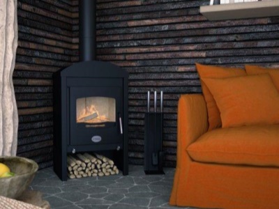 HS Flamingo STAVANGER Black - krbová kamna