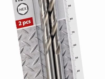 KRT011307 - 2 ks HSS Vrtáků do kovu HEX 6.0 x 114 mm