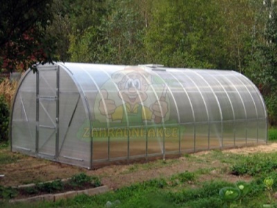 Zahradní skleník Volya 2DUM 6mm 4x3m