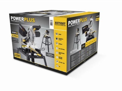 POWX07558T - Pokosová pila s potahem 1 650W / 210mm (stojan)