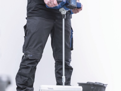 Scheppach BC-PMX100-X-SET L - 20 V IXES aku míchadlo stavebních materiálů + 4Ah baterie + nabíječka 2,4 A