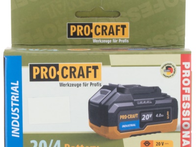Baterie akumulátorová 20V Li-ion, 4000mAh Procraft 20/4 Industrial