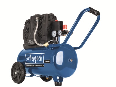 Scheppach HC 25 Si - tichý bezolejový dvouválcový kompresor 24 l