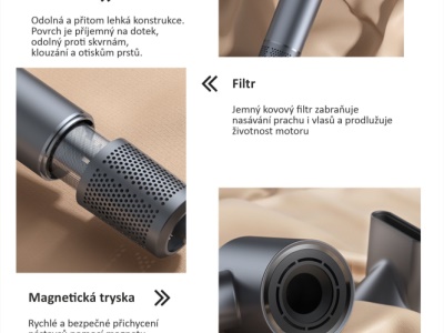 GLOXD3GSET - Fén na vlasy s ionizátorem