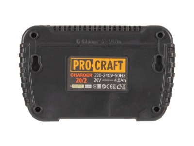 Sada dvě baterie 20V 4Ah Procraft 20/4 a nabíječka na dvě baterie 20/2