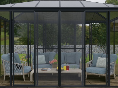 Palram - Canopia Dveře s moskytiérou pro Torino / San Remo  (antracit)