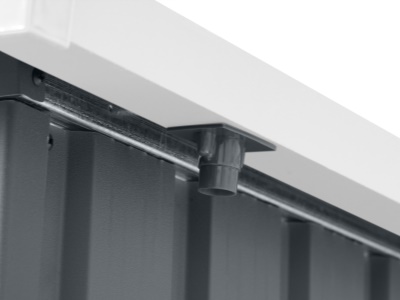 Riwall PRO RMSP 9x8 Anthracite LUX - zahradní domek kovový 2,4 x 2,8 m s pultovou střechou antracit