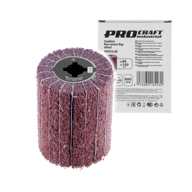 Brusný lamelový válec z netkané textilie Procraft DNF810.80