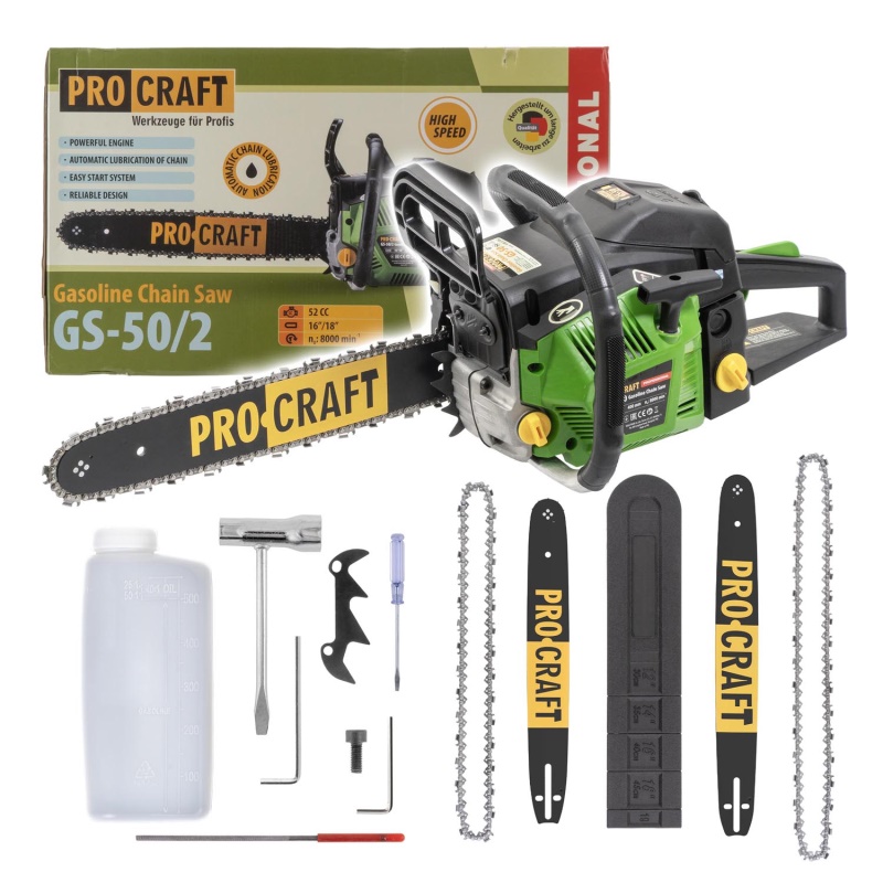 Benzínová řetězová pila Procraft GS-50/2