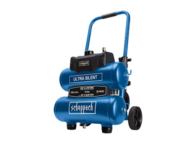 Scheppach HC 20 Si Twin - ultra tichý bezolejový dvouválcový kompresor 20 l